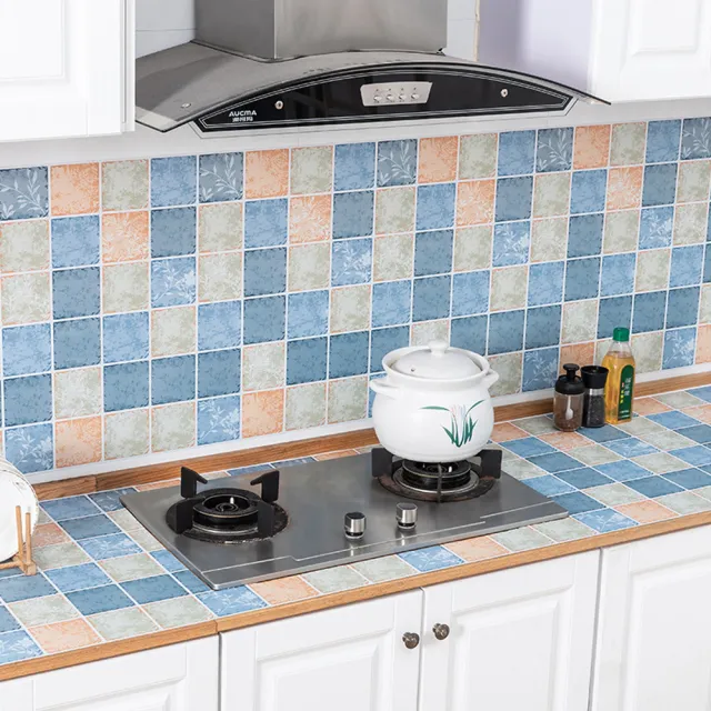 【YUNMI】自黏耐高溫廚房防油防汙貼紙 廚房壁紙 瓷磚貼 衛浴防水貼 壁貼 牆貼 60*500cm