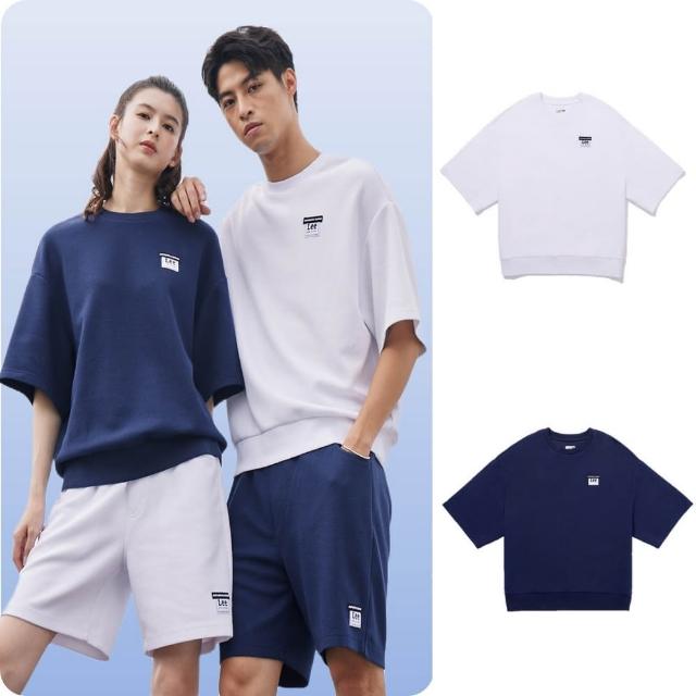 【Lee】男女同款 短袖厚T /  純色小LOGO 共2色 男女共版(LB302086742 / LB302086K14)