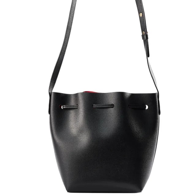 【MANSUR GAVRIEL】MINI BUCKET BAG(黑紅配色牛皮水桶包)