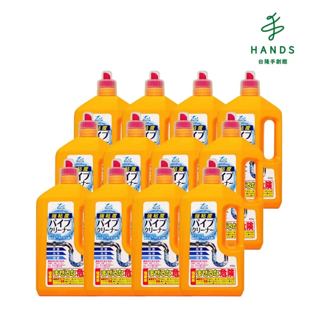 HANDS 台隆手創館 箱購 日本WashLab超黏著水管清潔劑800g(12入組)