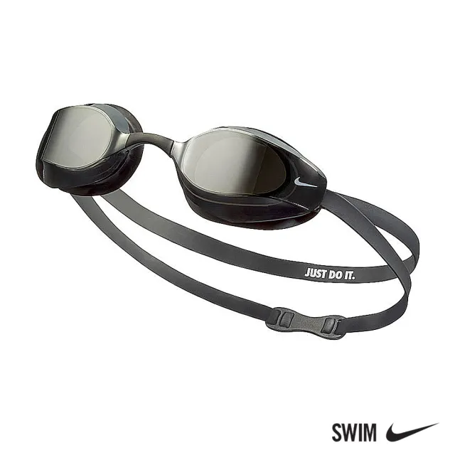 【NIKE 耐吉】SWIM 成人 專業型鏡面 泳鏡 抗UV 防霧 VAPOR 銀 NESSA176-040