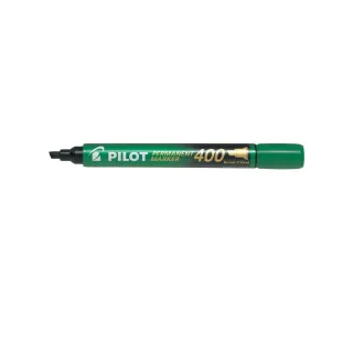 【PILOT 百樂】400型麥克筆-平頭 綠 SCA-400-G(4支1包)