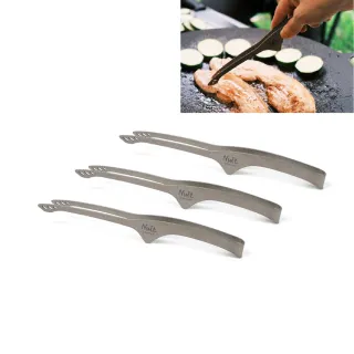 【NUIT 努特】鈦合金韓式燒烤夾 韓國烤肉夾 炭烤夾 中秋烤肉 鈦夾 露營 環保餐具(NTD85 三入特惠組)