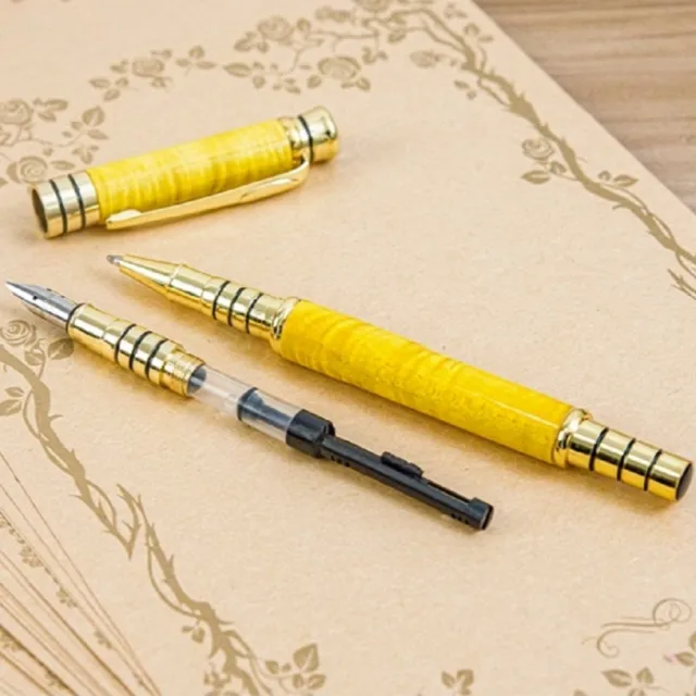 【八方開運】金絲楠鋼珠筆(附0.5和0.7mm鋼筆芯)