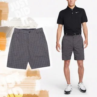 【NIKE 耐吉】短褲 Dri-FIT UV Chino Plaid Golf 男款 格紋 黑 灰 防曬 高爾夫球(DN1960-010)