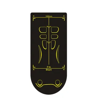 【S-SportPlus+】健腹輪專用墊 160cm男款 科學引導線(矽膠防滑瑜珈墊 瑜珈墊 加購健腹輪 雙面防滑 加厚墊)
