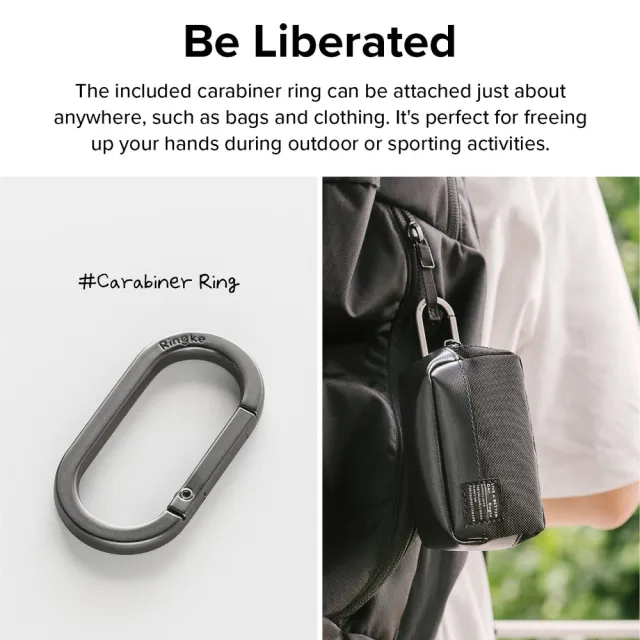 【Ringke】Mini Pouch Tarpaulin Brick 磚型防水布收納袋 附登山扣 黑 藍 黃(Rearth 小物 尼龍 防水布)
