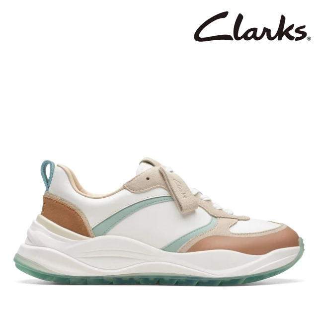 Clarks 女鞋 Mercur Lite Oak 疊加拼色設計果凍感大底老爹鞋 運動鞋 休閒鞋(CLF75543C)