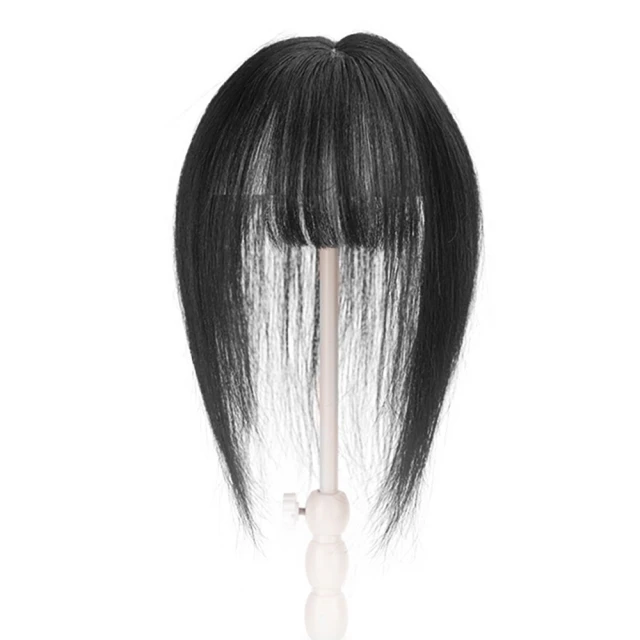 米蘭精品 真髮髮片中長假髮(隱形自然遮白髮13x13cm女假