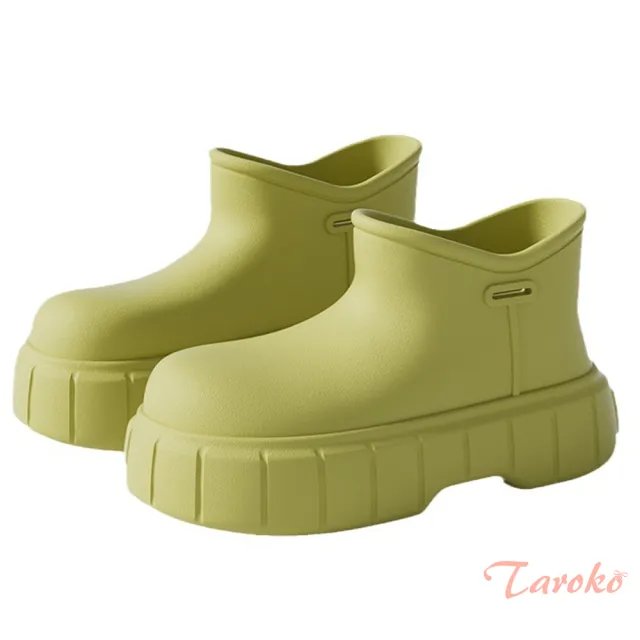 【Taroko】嫩粉色調外穿防水防滑短雨鞋(6色可選)