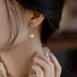 【KT DADA】耳環 耳釘 飾品 S925純銀耳環 珍珠耳環 長耳環 韓國耳環 法式耳環 氣質耳環 垂墜式耳環