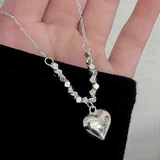 【MoonDy】七夕 包包 s925純銀項鏈 愛心項鍊 女生項鍊 正生純銀項鍊 不掉色項鍊 抗過敏項鍊 女 