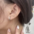 【MoonDy】麻花耳環 純銀耳環 C型耳環 韓國耳環 圈圈耳環  氣質耳環 半圓耳環 個性耳環 小眾質感耳環