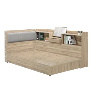 【IHouse】有木 房間3件組-單大3.5尺(插座床頭+6分底+收納床邊櫃)