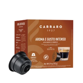 【CARRARO】香醇特濃 Aroma e Gusto Intenso 咖啡膠囊(16顆/盒; 雀巢 Dolce Gusto 咖啡機專用)