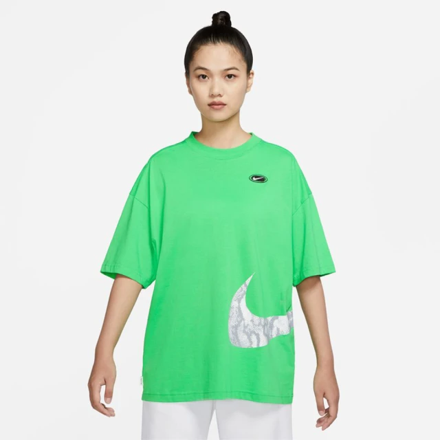 NIKE 耐吉 NSW SS TOP 女款 上衣 休閒 運動 短袖針織衫 綠色(DV3320362)