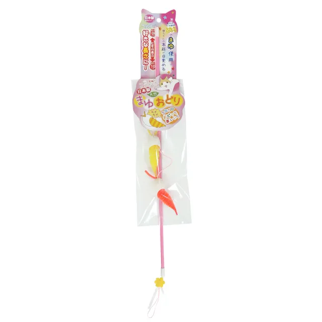 【PETO】日本製頂級超長型天然蠶繭逗貓棒 貓咪玩具 蠶絲貓玩具 寵物玩具(互動/解悶/自嗨)