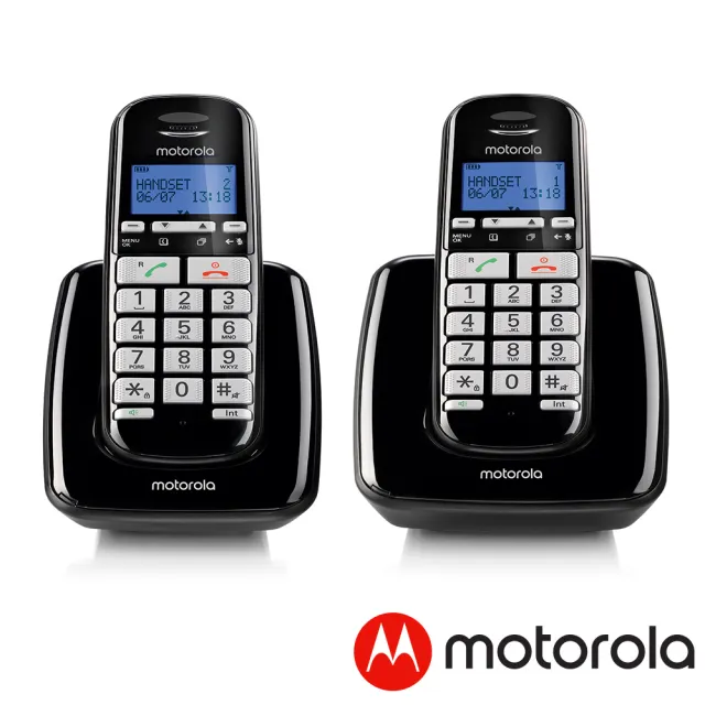 【Motorola 摩托羅拉】大字鍵DECT無線雙機(S3002)