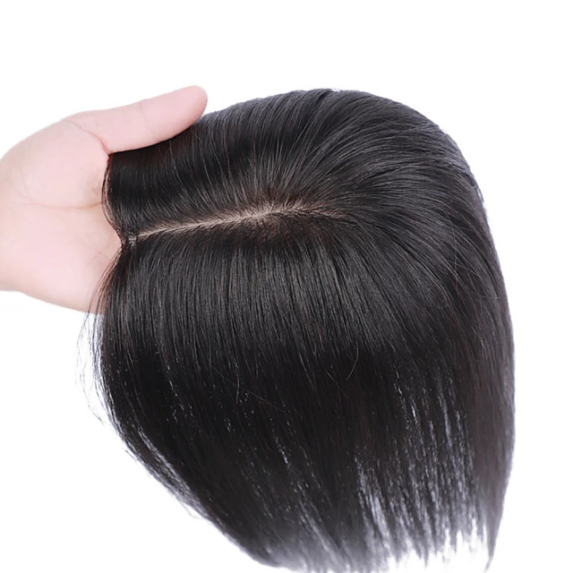 米蘭精品 真髮髮片中長假髮(3D法式空氣瀏海女假髮74fr2