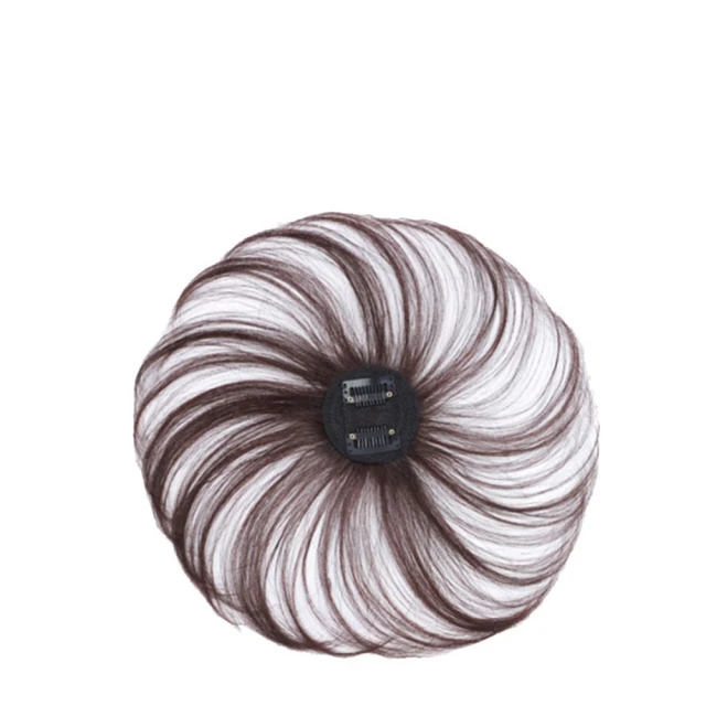 米蘭精品 真髮髮片中長假髮(3D法式空氣瀏海女假髮74fr2