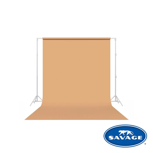 Savage 美國豹牌 無縫背景紙 #25 黃褐色 2.72m x 11m(公司貨)