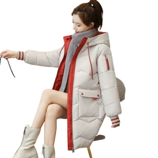 【A3】時尚中長款棉衣加厚保暖棉衣羽絨外套(時尚休閒 保暖柔軟舒適)