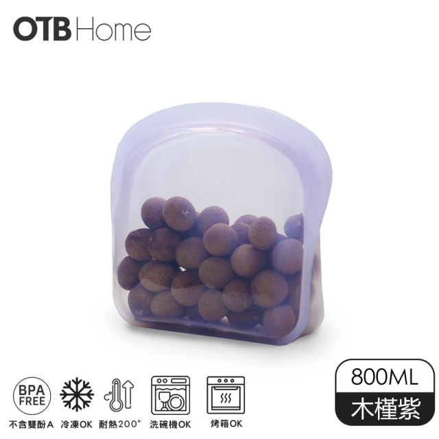 OTB 3D鉑金矽膠保鮮袋800ml 3入組 三色任選(副食