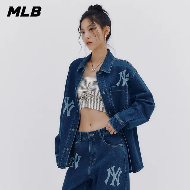 【MLB】牛仔丹寧襯衫 紐約洋基隊(3ADRB0334-50INS)