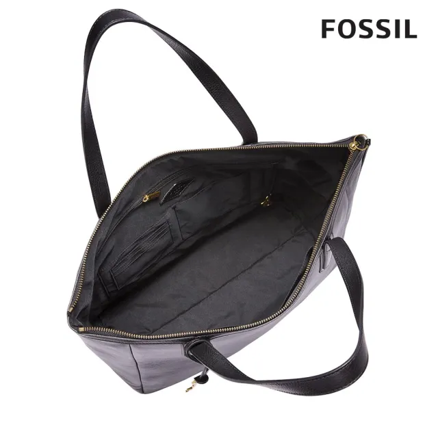 【FOSSIL 官方旗艦館】限定★Sydney 柔軟真皮托特包-黑色 SHB2815001