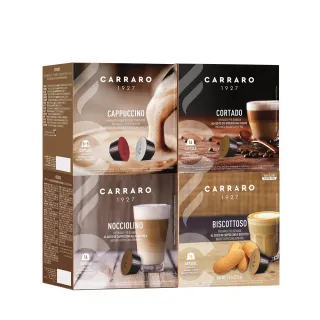 【CARRARO】特調咖啡 咖啡膠囊 4盒組(Dolce Gusto 膠囊咖啡機專用)