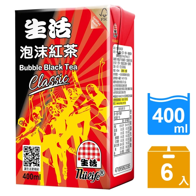 【生活】泡沫紅茶400mlx6入/組
