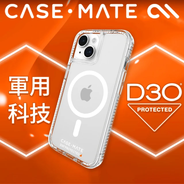 CASE-MATE 美國 CASE·MATE iPhone 15 Ultra Tough Plus D3O 極強悍防摔保護殼MagSafe(透明)