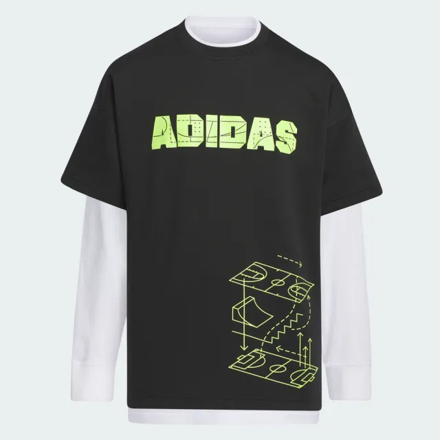 【adidas 愛迪達】兩件式運動長袖 童裝(IN6552)