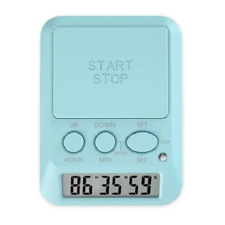 【時間管理】清新藍多功能電子計時器(廚房 學生 自律 學習 運動 定時器 提醒器 碼表)