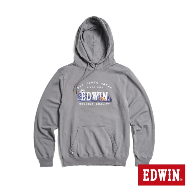 EDWIN 男女裝 東京散策系列 EDWIN之星連帽長袖T恤