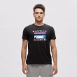【NAUTICA】男裝 休閒百搭旗語圖騰短袖T恤(黑色)