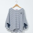 【H2O】造型綁帶袖條紋棉質上衣 #3651001(白底藍條/粉底白條色)