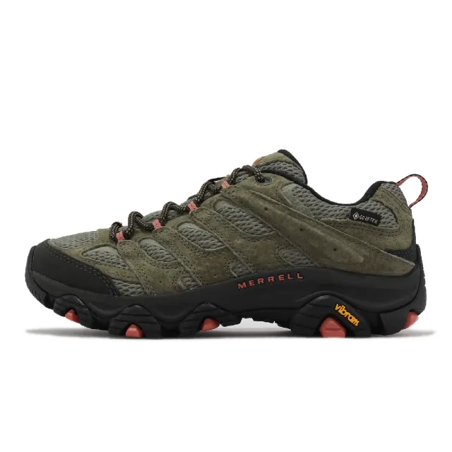 【MERRELL】登山鞋 Moab 3 GTX 女鞋 綠 黑 防水 黃金大底 越野 郊山 戶外(ML036322W)