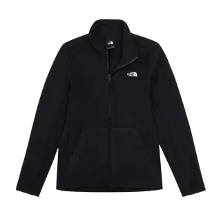 【The North Face 官方旗艦】北面女款黑色保暖舒適休閒立領抓絨外套｜88RQJK3