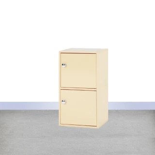 【·Fly· 飛迅家俱】1.1尺2門鵝黃色塑鋼置物櫃/深31cm