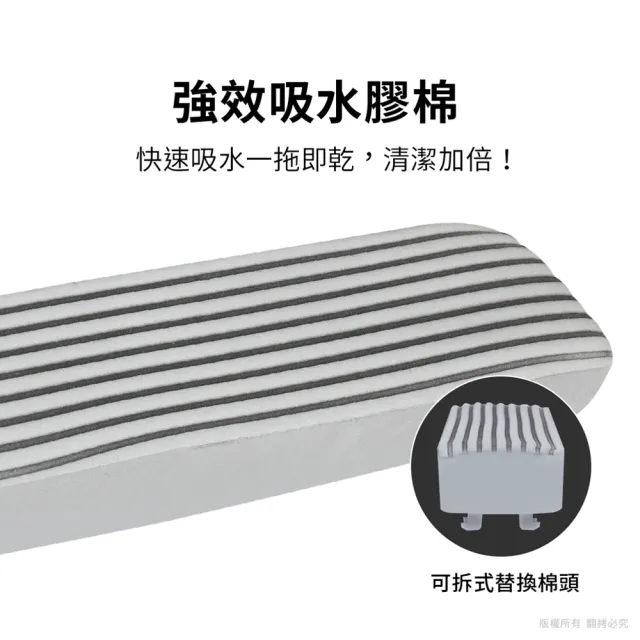 【aibo】乾濕兩用 吸水膠棉 折疊收納迷你手持小拖把