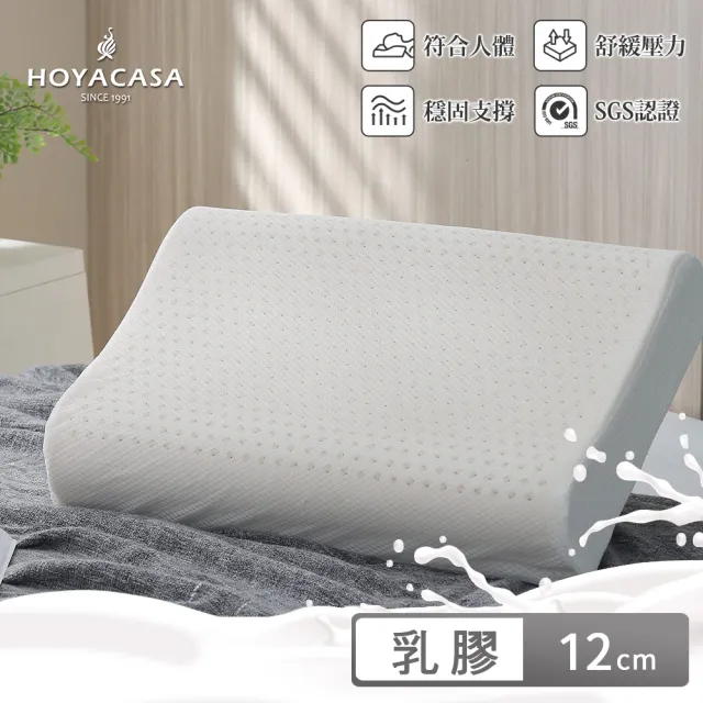 【HOYACASA】買1送1 100%泰國天然乳膠枕(多款任選 平面型/蝶型/人體工學型)