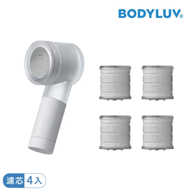 BODYLUV 旅行用迷你蓮蓬頭+旅行用一般濾芯3入(共1機4芯)