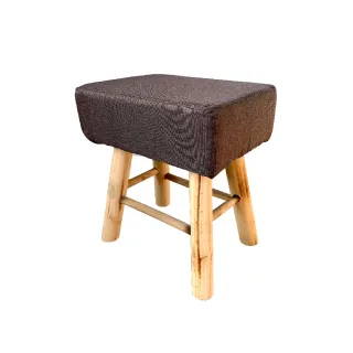 【JUSTBUY】北歐風實木方形布質椅凳2入組-SR0008(一般地區免運)