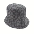 【COACH】織紋布大C棉布漁夫帽(黑灰)