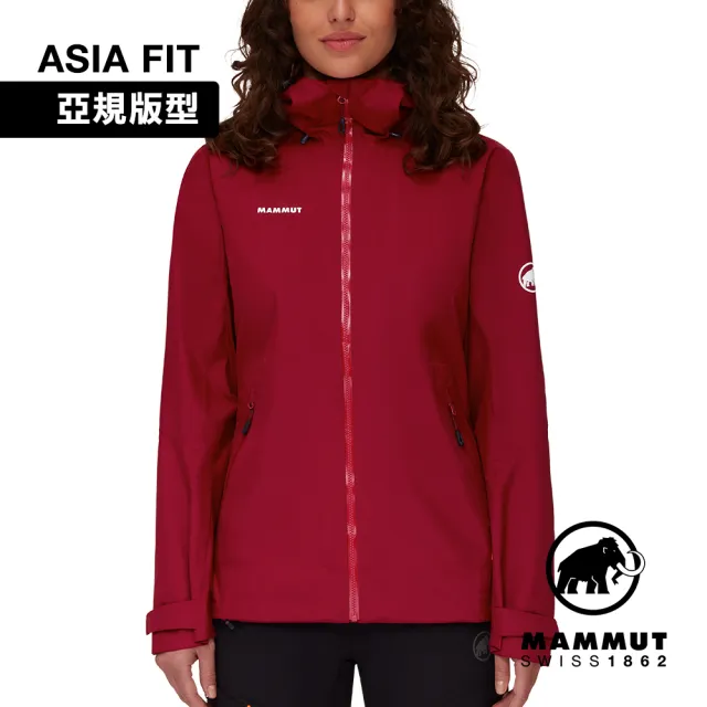 【Mammut 長毛象】Convey Tour HS Hooded Jacket AF  GTX防水連帽外套 女款 緋紅/黑 #1010-28801