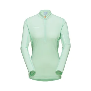 【Mammut 長毛象】Aenergy Light Half Zip Pull W立領半拉鍊長袖排汗衣 薄荷綠 女款 #1014-03790