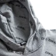 【EDWIN】男裝 EDGE 滿版印花 LOGO連帽長袖T恤(灰色)