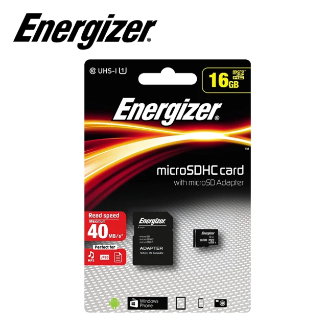 Energizer 勁量 16GB microSDHC UHS-I-戰鬥款 記憶卡