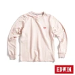 【EDWIN】女裝 露營系列 背後富士山營地LOGO長袖T恤(淺粉紅)